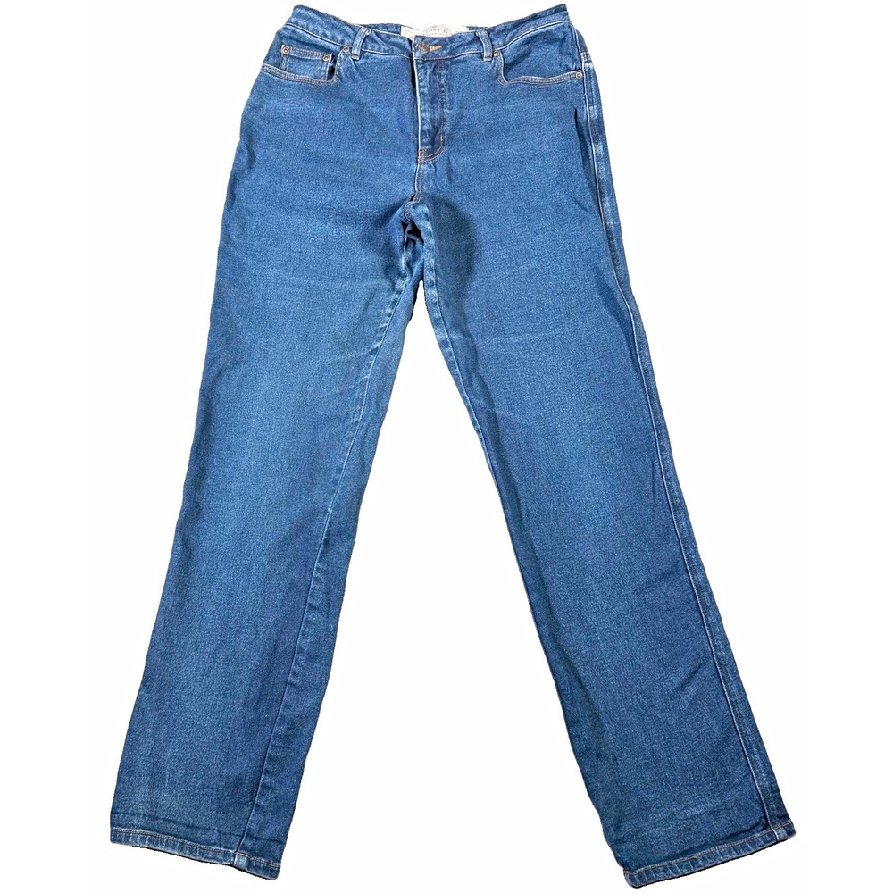Territory Ahead Women 10 Territory Jeans Medium Wash Stretch Straight High Rise